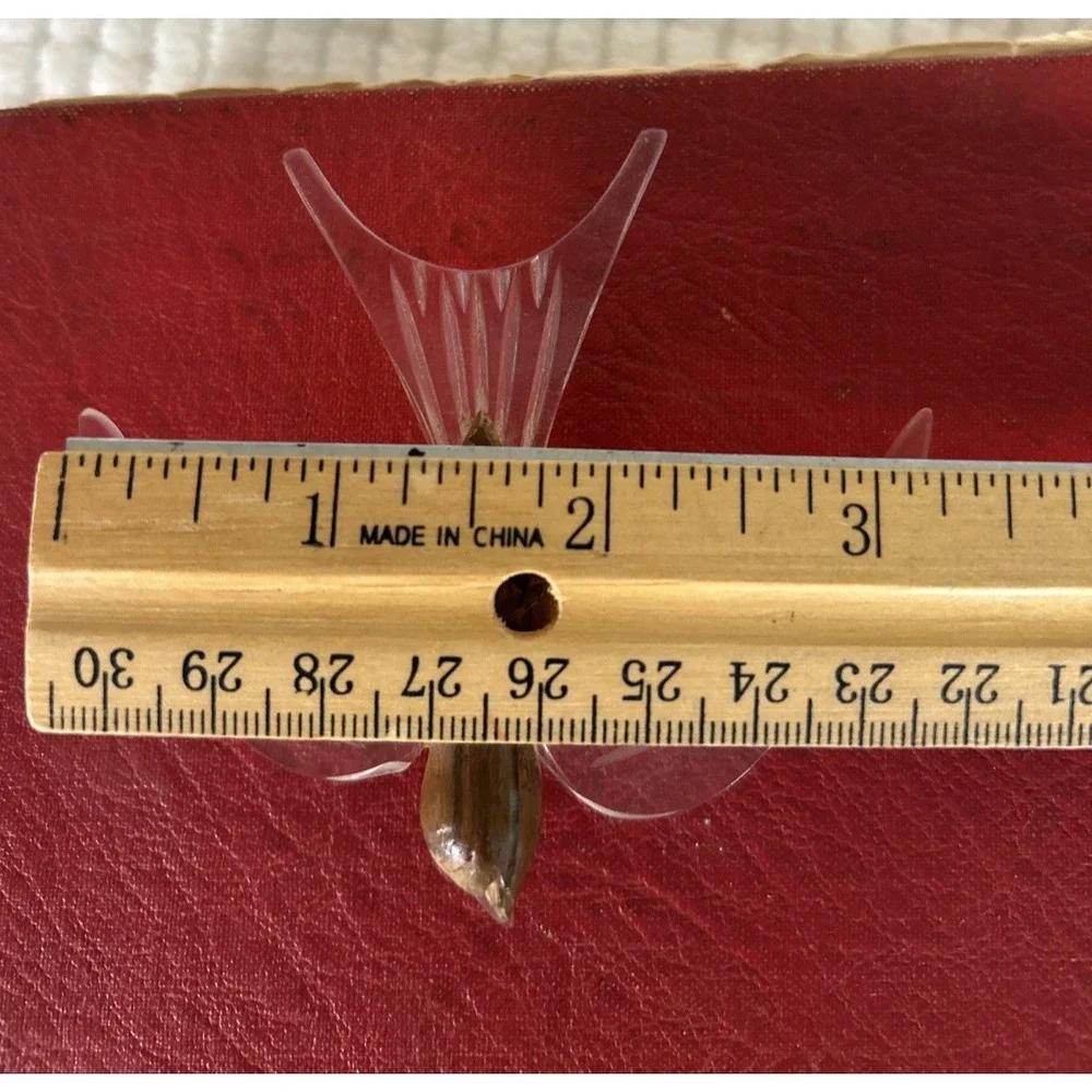 Vintage Lucite and Wood Early Bird Brooch